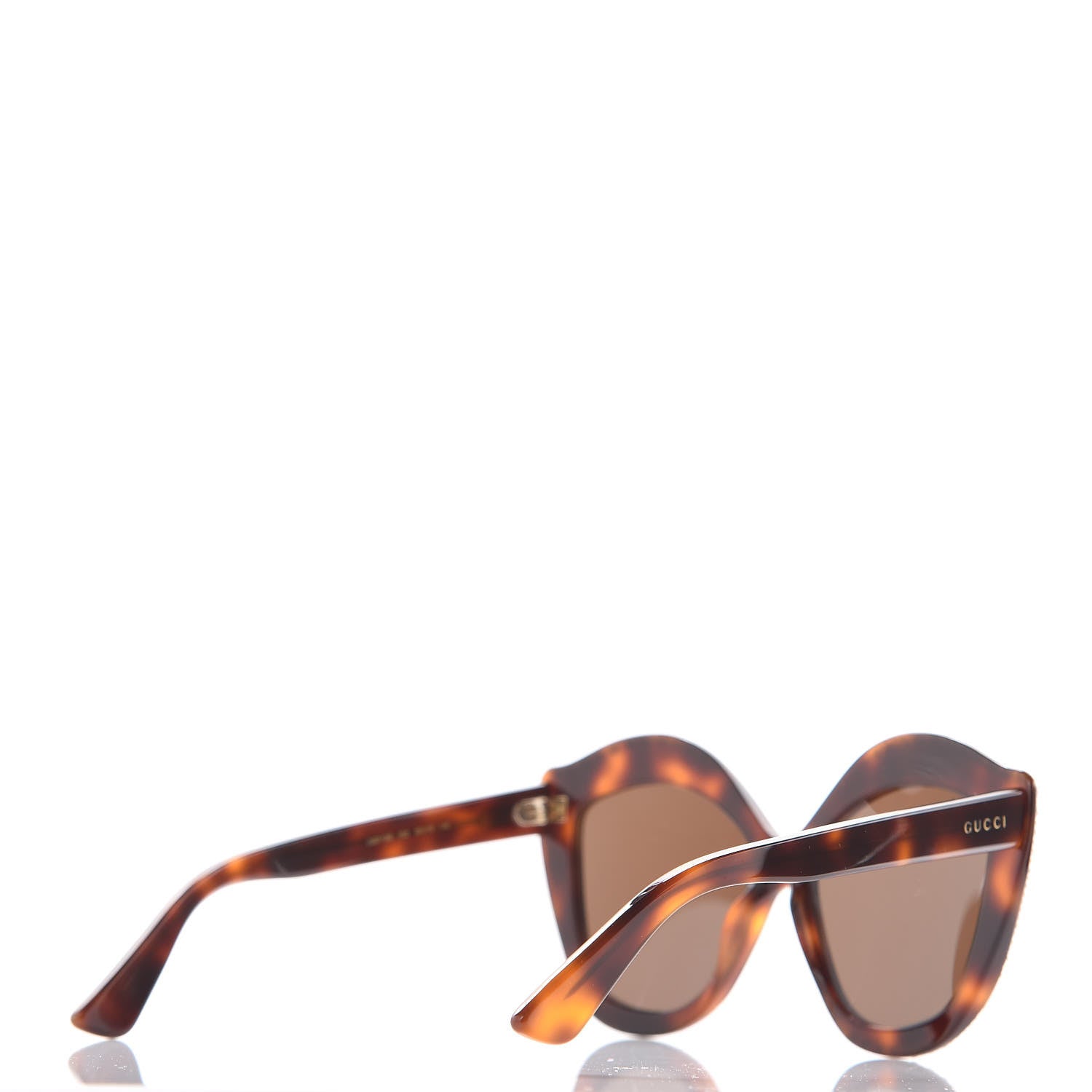 Gucci Crystal Cat Eye GG0118S Sunglasses Havana Brown 4 of 7