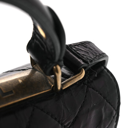 Chanel Glazed Calfskin Quilted Rita Top Handle Flap Black 12 of 20