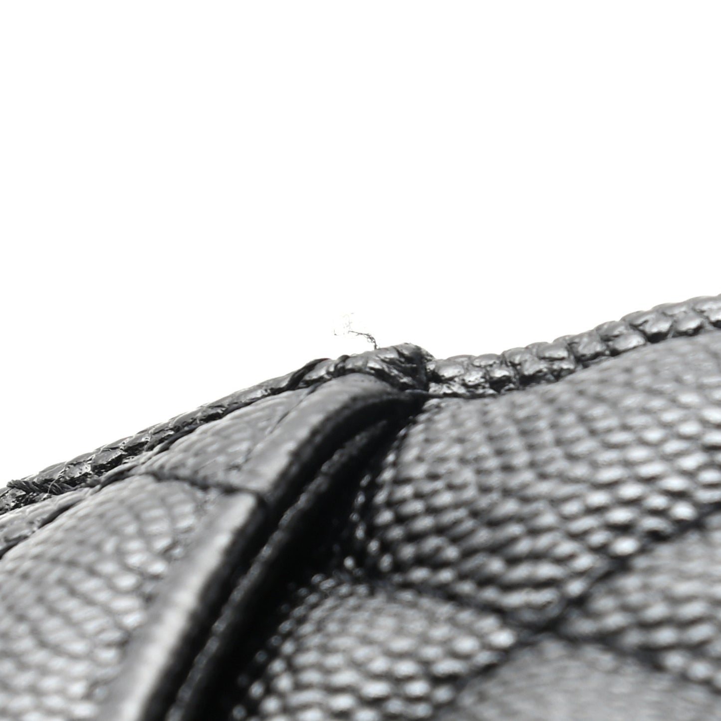 Caviar Quilted Classic Phone Holder Black