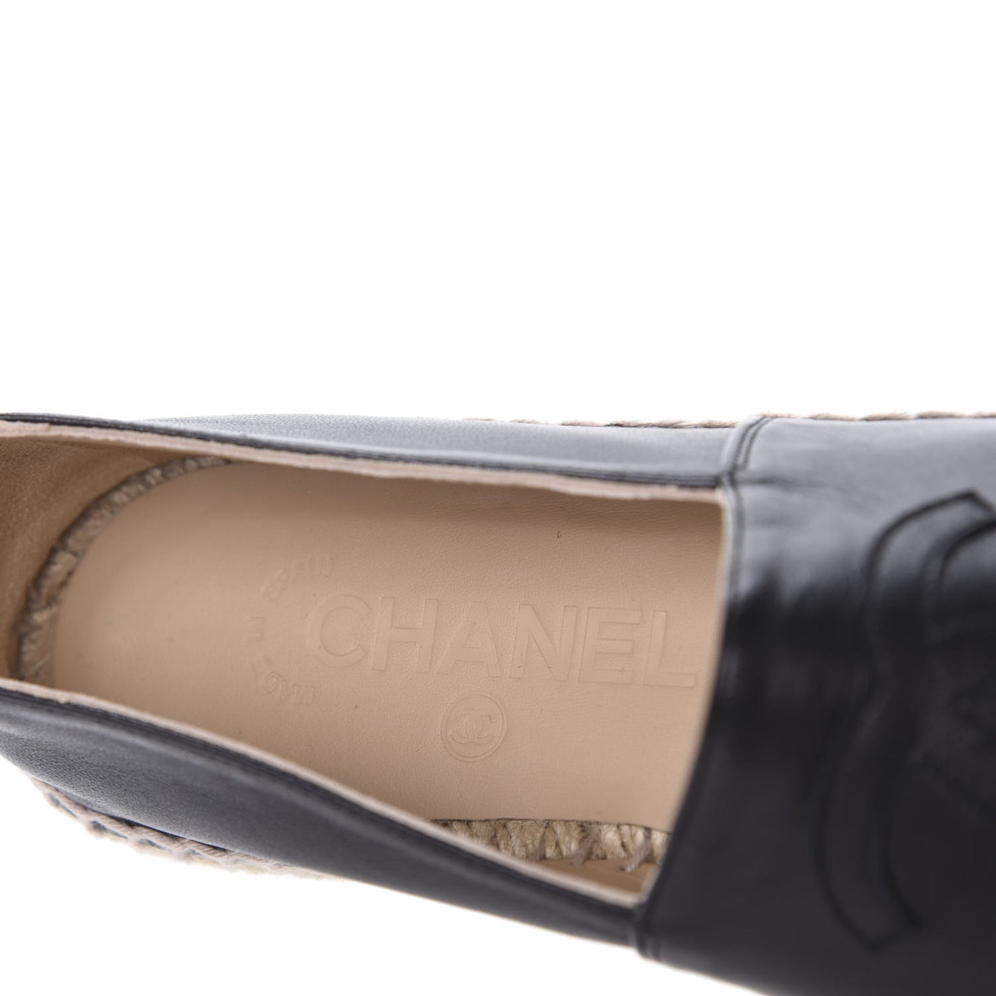 Lambskin CC Espadrilles 36 Black