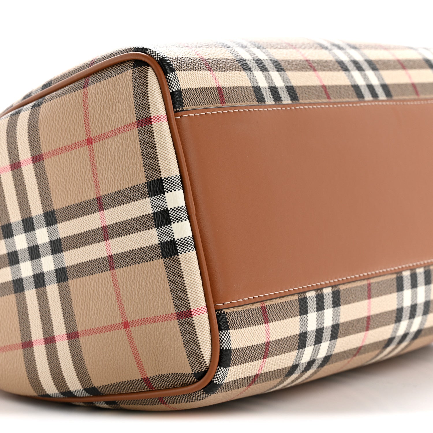 Burberry Horseferry Check Medium Bowling Bag Tan 9 of 10