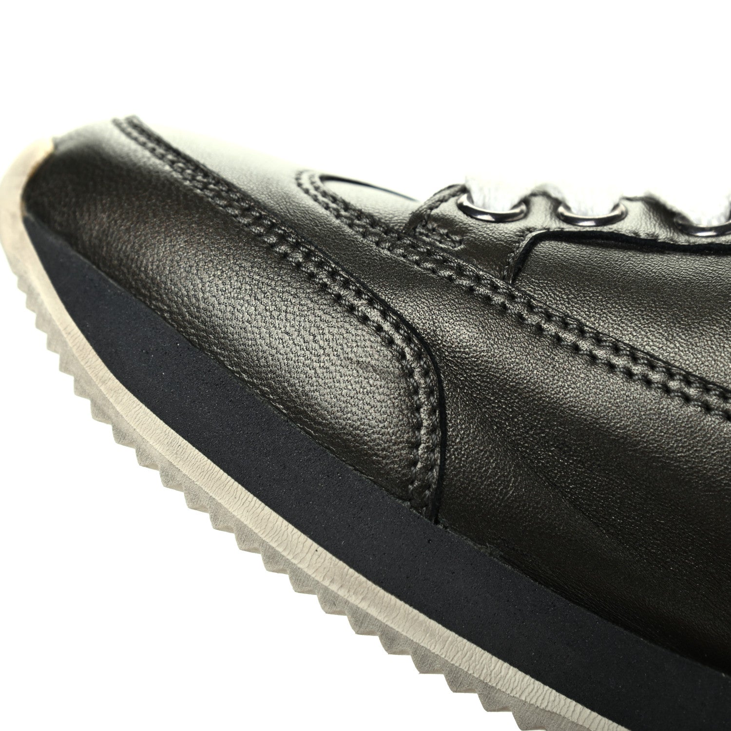 Hermes Metallic Nappa Womens Trail Sneakers 36 Black 10 of 13