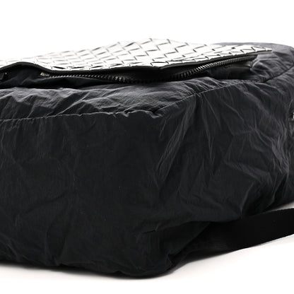 Bottega Veneta Nappa Nylon Intreccio Packable Backpack Black 10 of 10