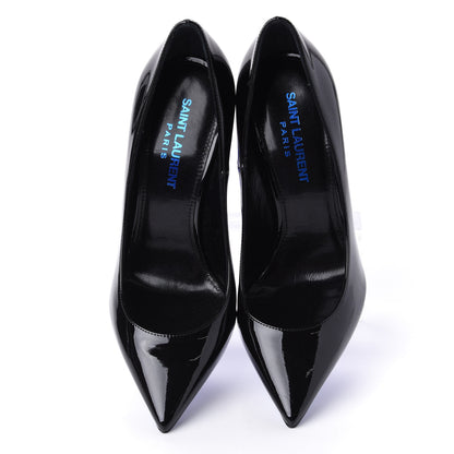 Saint Laurent Patent Opyum 110 Pumps 35 Black Blue 4 of 12