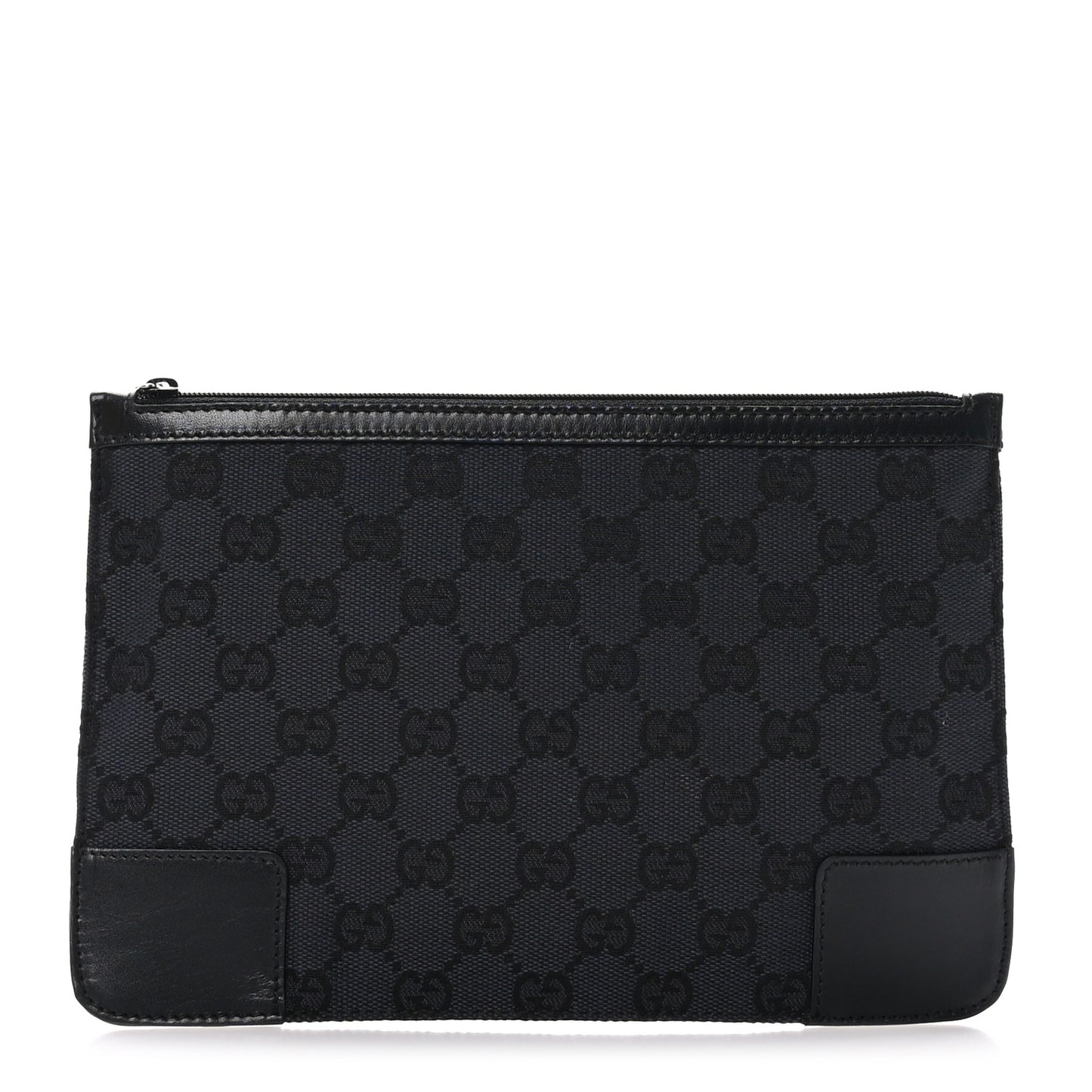 Monogram Zip Pouch Black