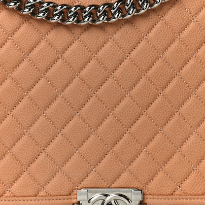 Chanel Iridescent Caviar Quilted Large Boy Flap Beige 8 of 13