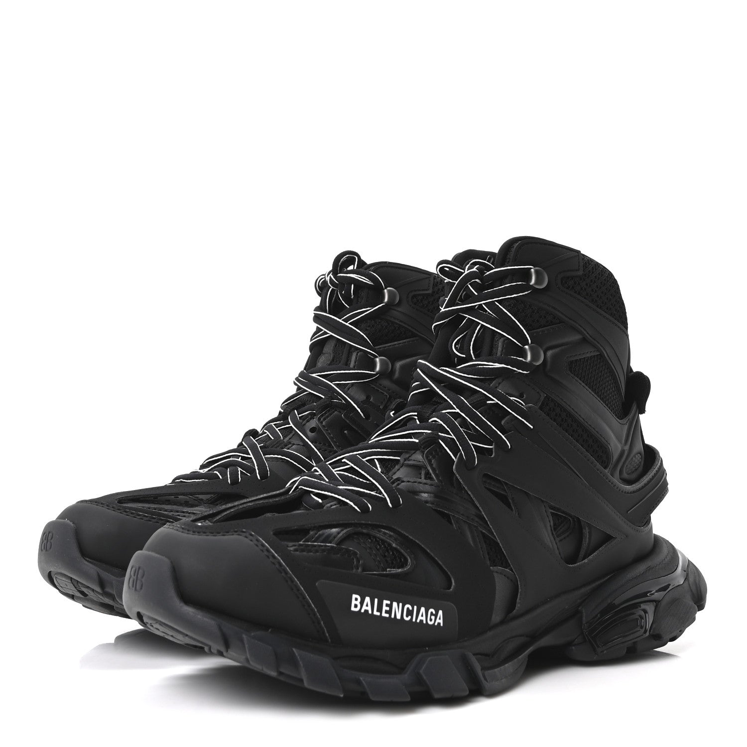 Balenciaga Mesh Nylon Mens Track Hike Sneakers 43 Black 4 of 10