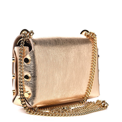 Jimmy Choo Metallic Calfskin Lockett Petite Shoulder Bag Gold 2 of 10