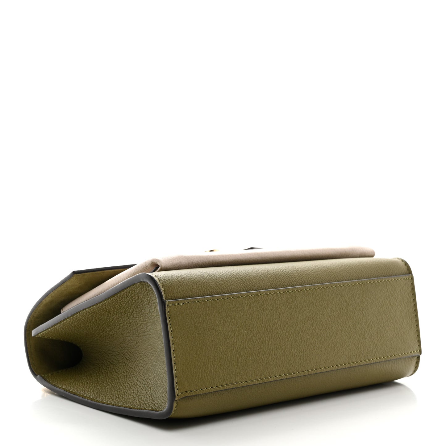 Soft Calfskin Mylockme Chain Bag BB Smokey Brown Green