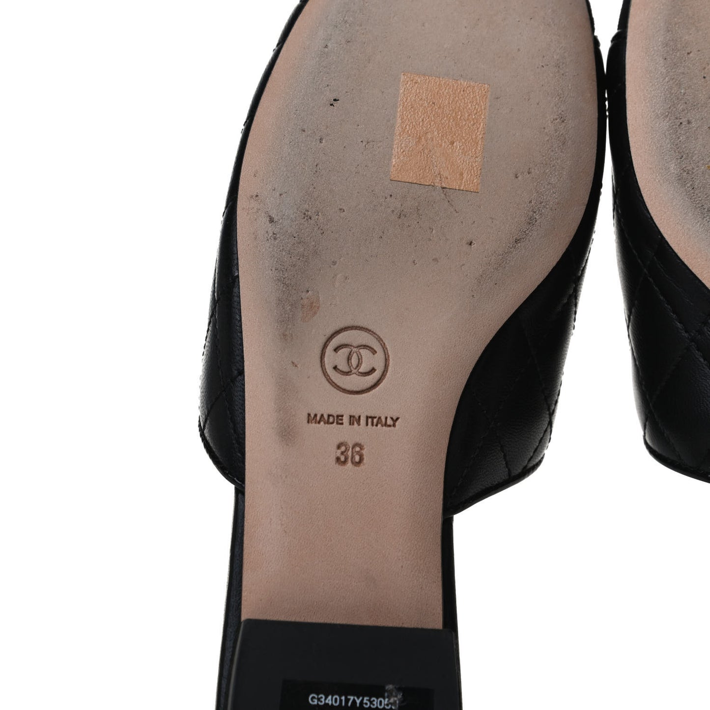 Kid Suede Quilted Mules 36 Black