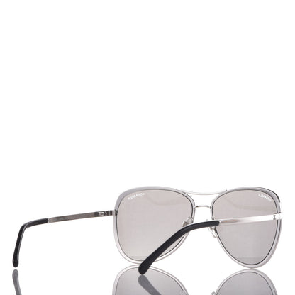 Chanel Mirrored Pilot Summer Sunglasses 4223 Silver 4 of 8