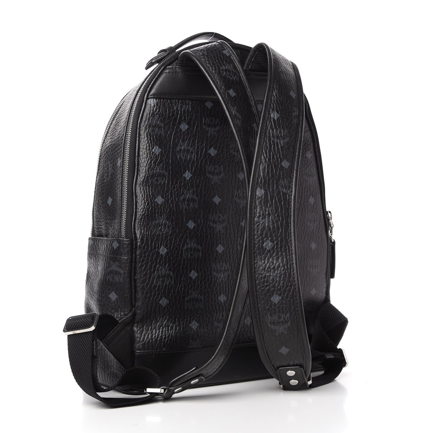 MCM Visetos Medium Stark Backpack Black 3 of 9