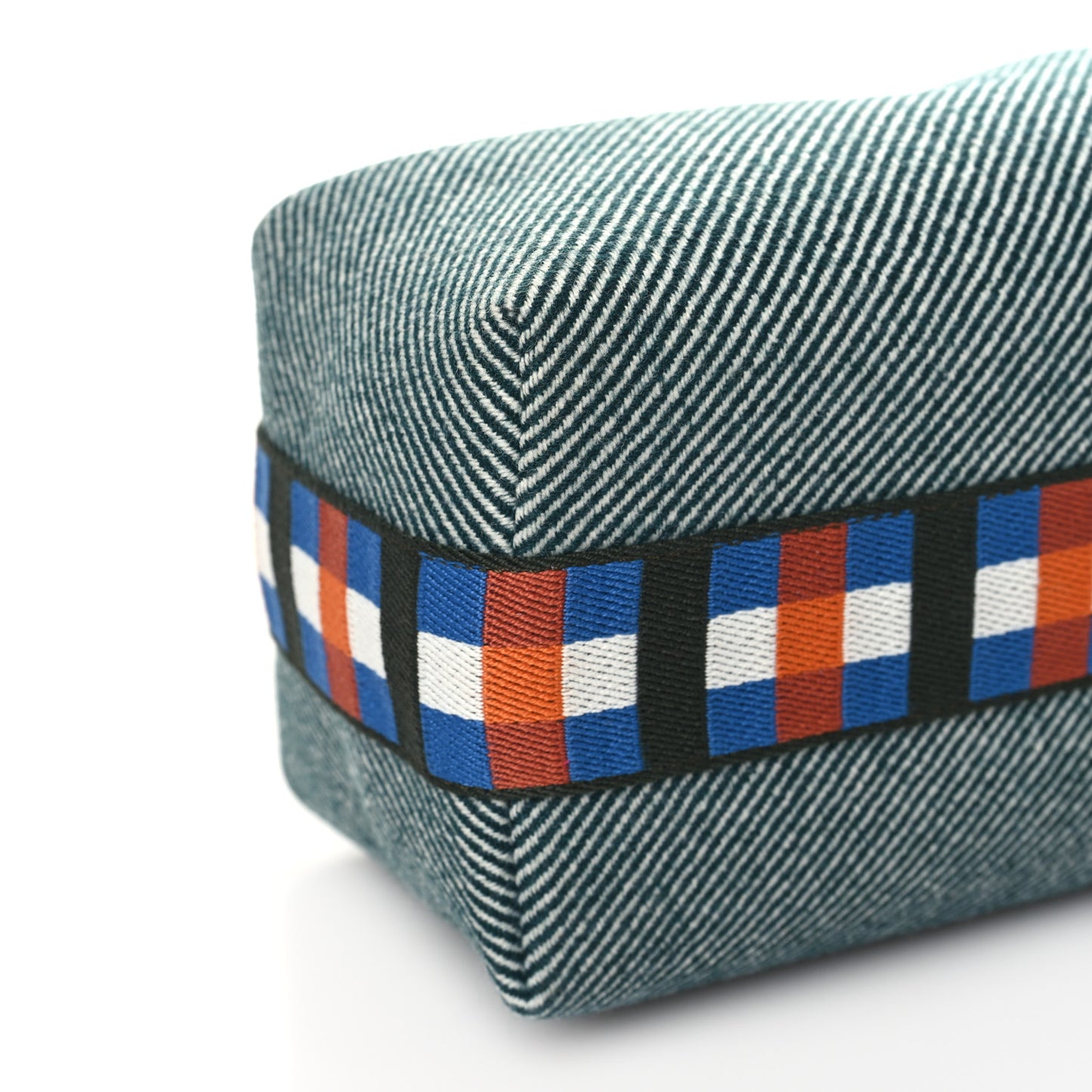 Wool Small Bride-A-Brac H Natte Pouch Vert Foret