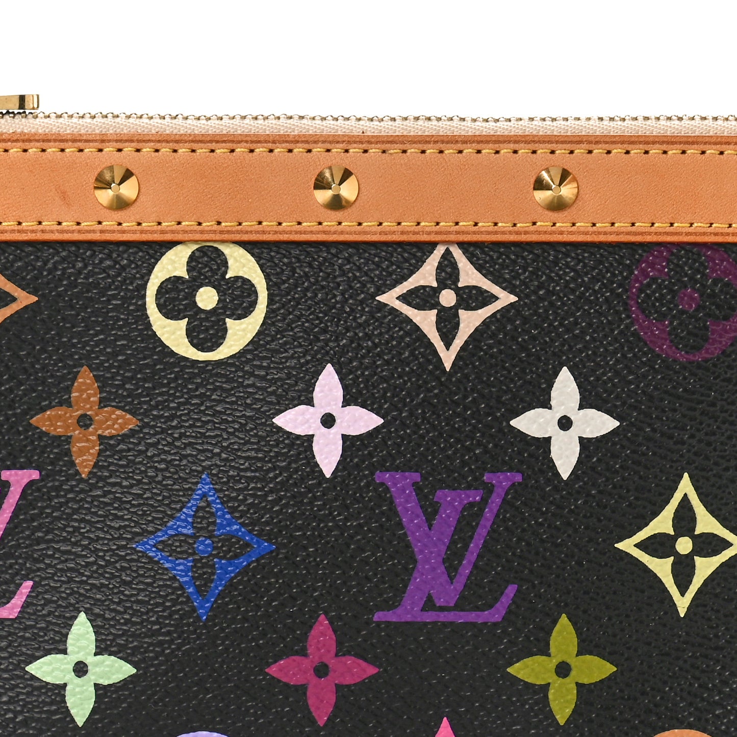 Monogram Multicolor Pochette Accessories Black