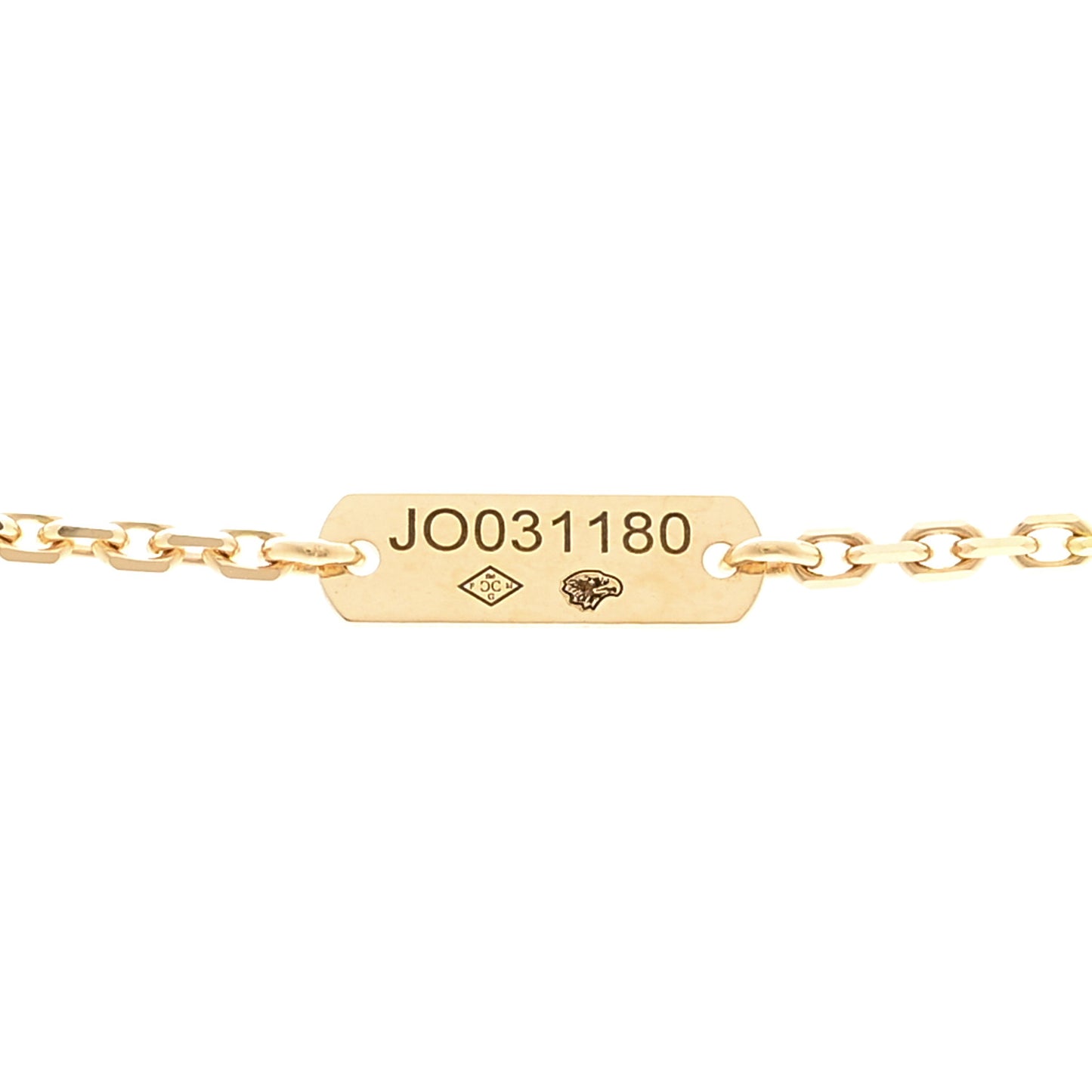18K Yellow Gold Black Onyx Vintage Alhambra Pendant Necklace