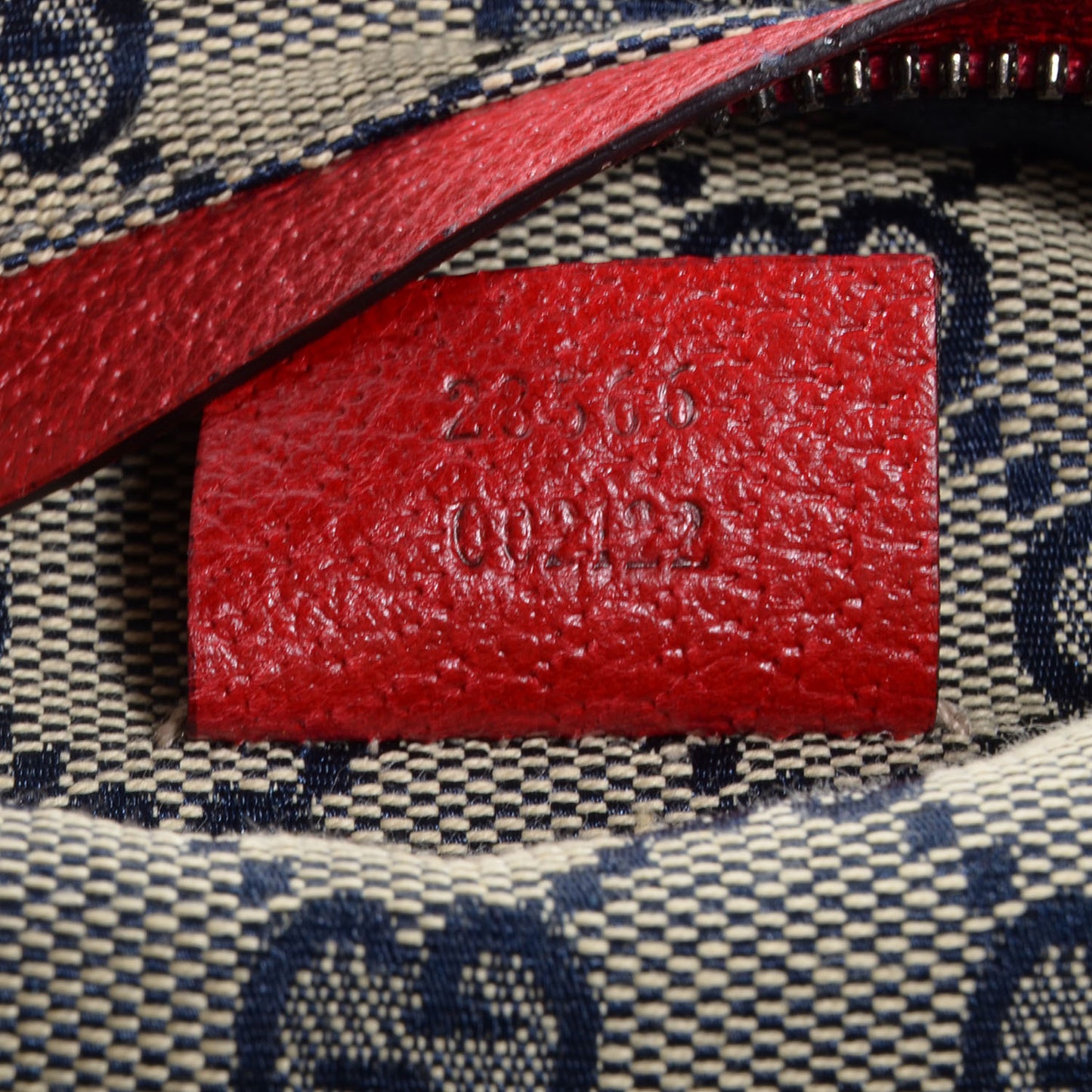 GG Monogram Web Double Pocket Belt Bag Navy Red