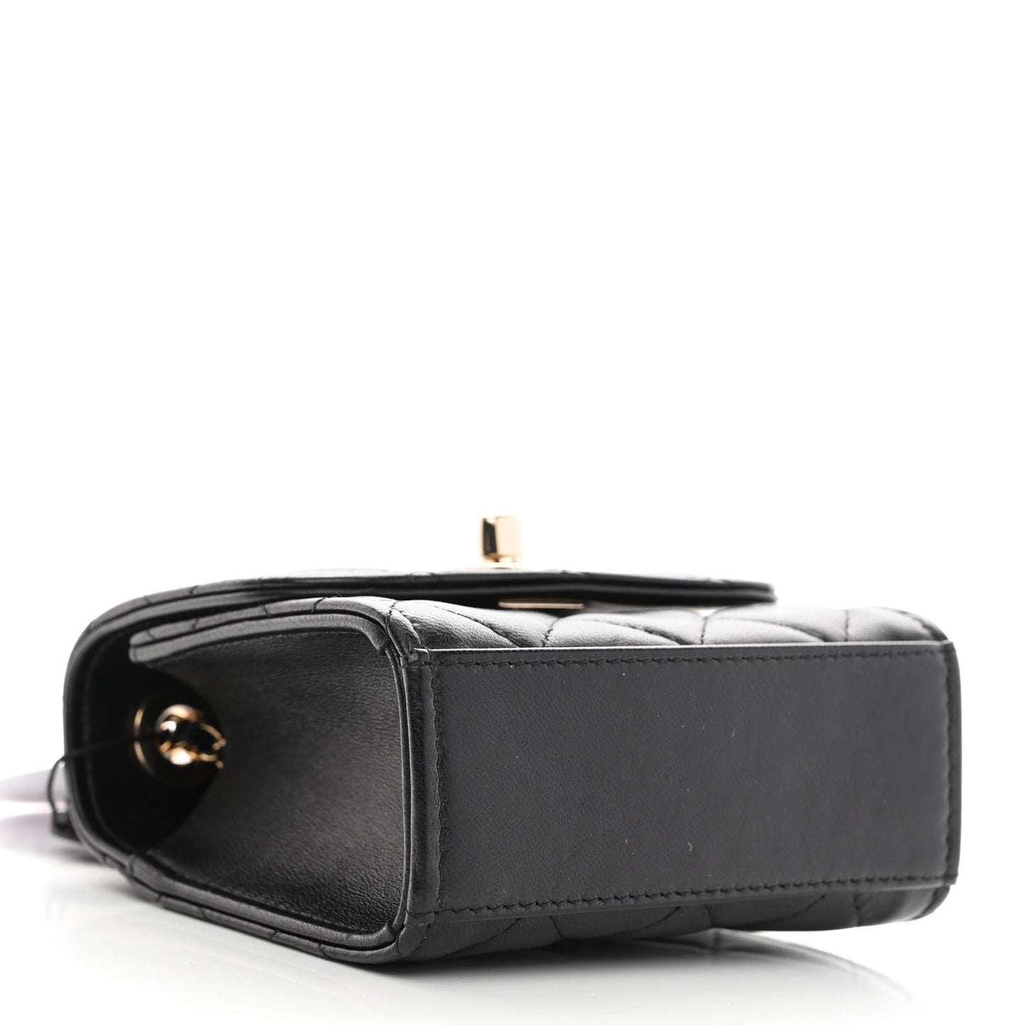 Lambskin Quilted Mini Trendy CC Chain Wallet Black