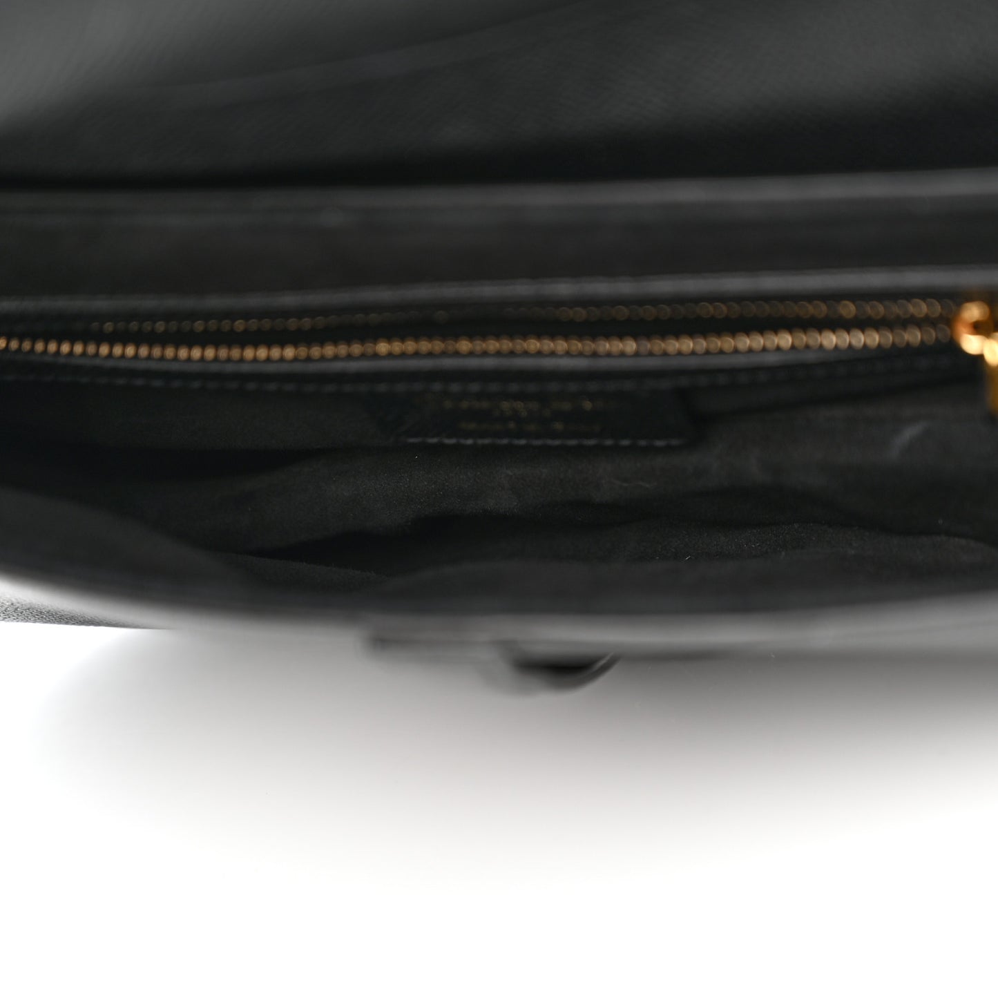 Grained Calfskin Saddle Bag Black