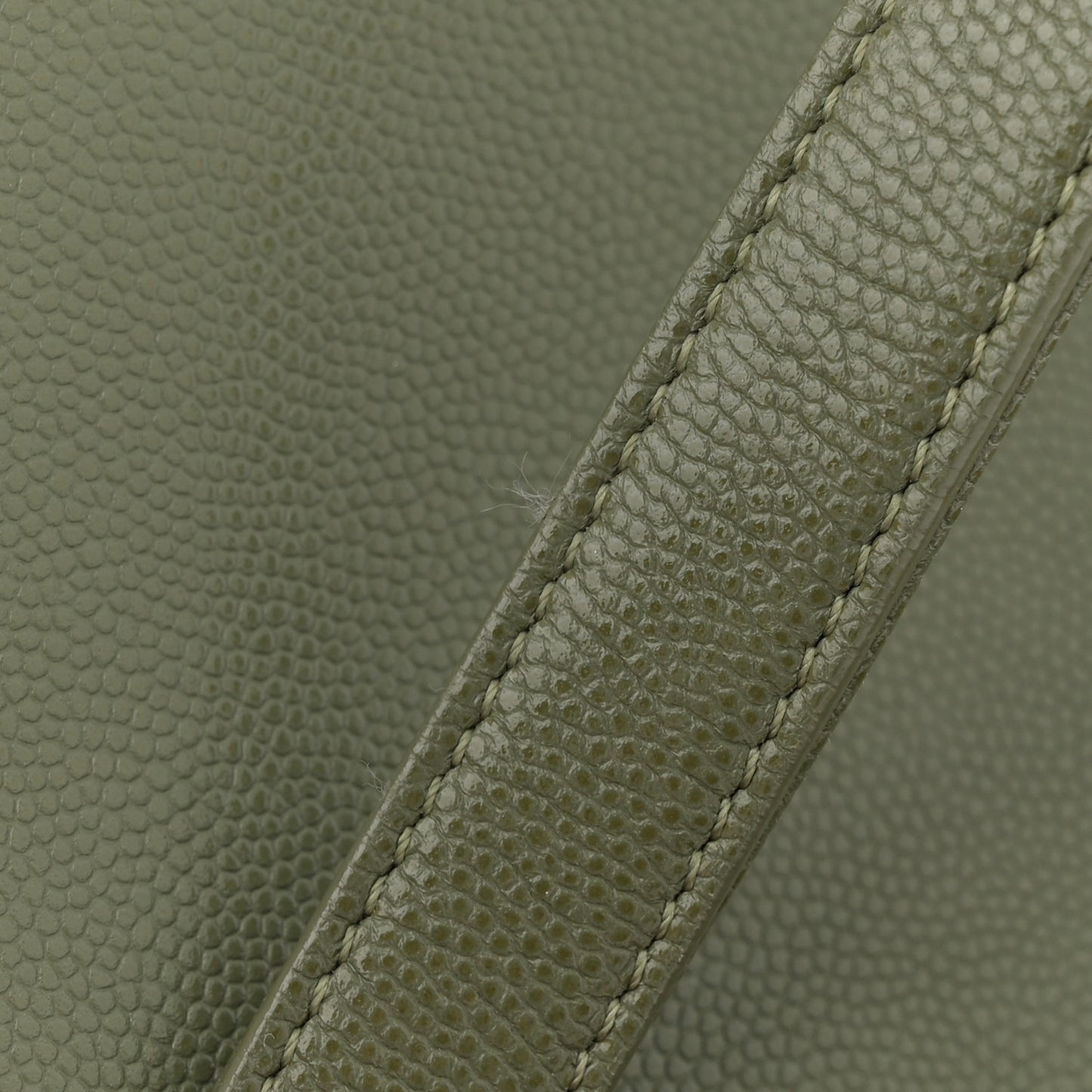 Caviar Quilted Mini Bracelet On Chain Flap Green
