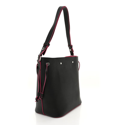 Louis Vuitton Calfskin Lockme Bucket Black 3 of 9