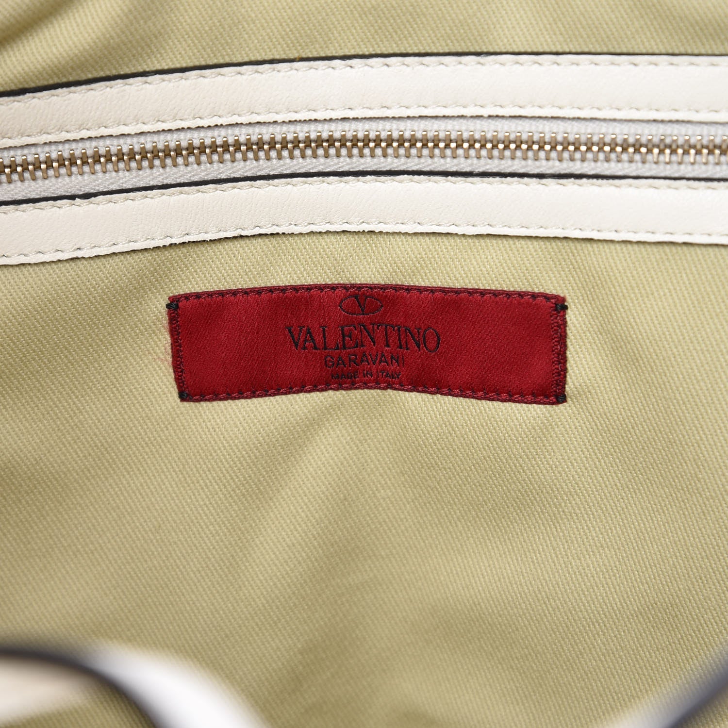 Valentino Garavani Lambskin Chevron Quilted Shopping Tote Ivory 7 of 13