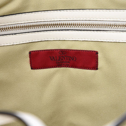 Valentino Garavani Lambskin Chevron Quilted Shopping Tote Ivory 7 of 13