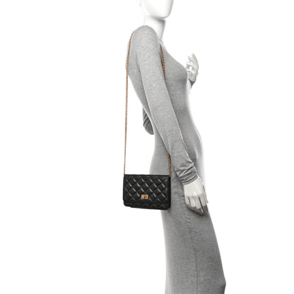 Chanel Metallic Calfskin Quilted Reissue Wallet On Chain WOC Grey 2 of 12
