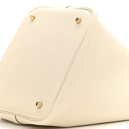 Hermes Taurillon Clemence Picotin Lock 22 MM Craie 10 of 12