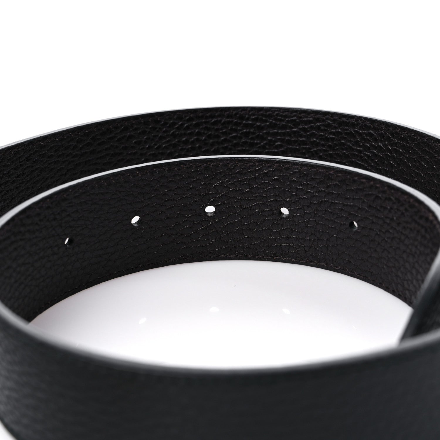 Gucci Calfskin Double G Reversible 37mm Belt 85 34 Black Cocoa 4 of 5