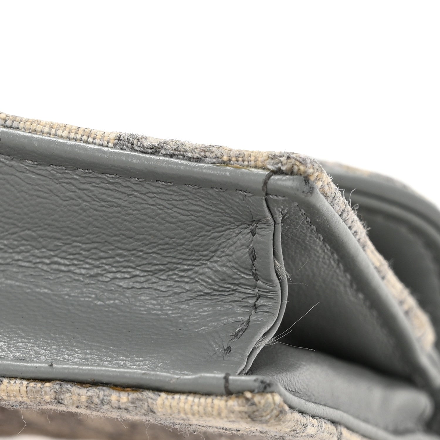 Christian Dior Oblique Saddle Card Holder Gray 11 of 11