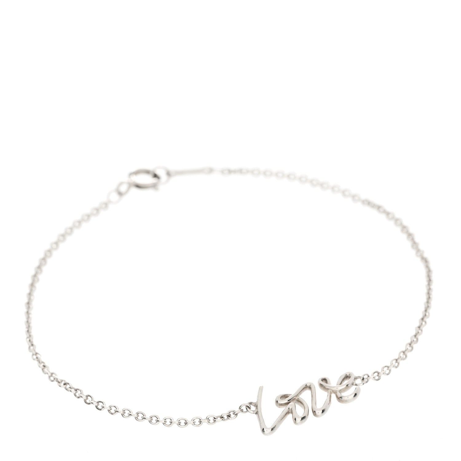 Tiffany Sterling Silver Graffiti Love Bracelet 1 of 4