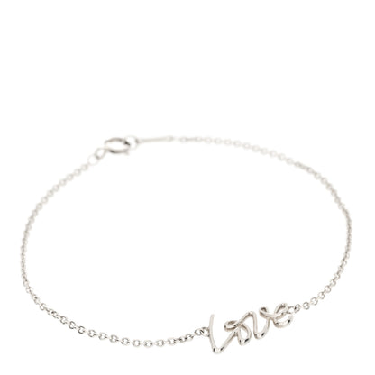Tiffany Sterling Silver Graffiti Love Bracelet 1 of 4