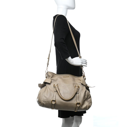 Miu Miu Vitello Lux Medium Bow Bag Alluminio 2 of 9