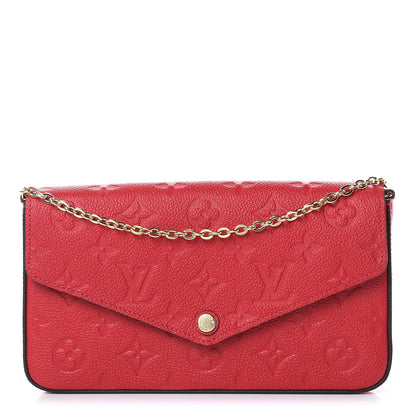 Louis Vuitton Empreinte Pochette Felicie Chain Wallet Scarlet 1 of 12