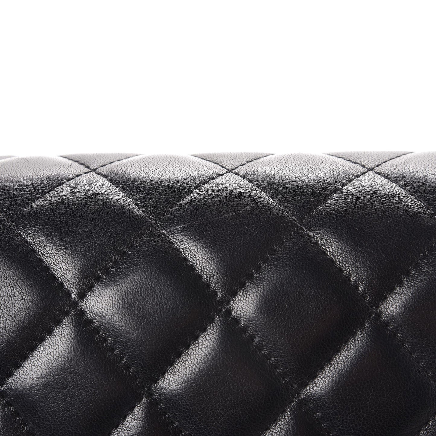 Lambskin Quilted Medium Kelly Flap Black