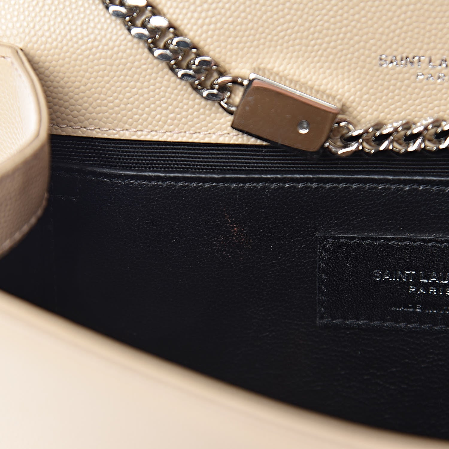 Saint Laurent Grain De Poudre Small Monogram Kate Satchel Nude Powder 8 of 14
