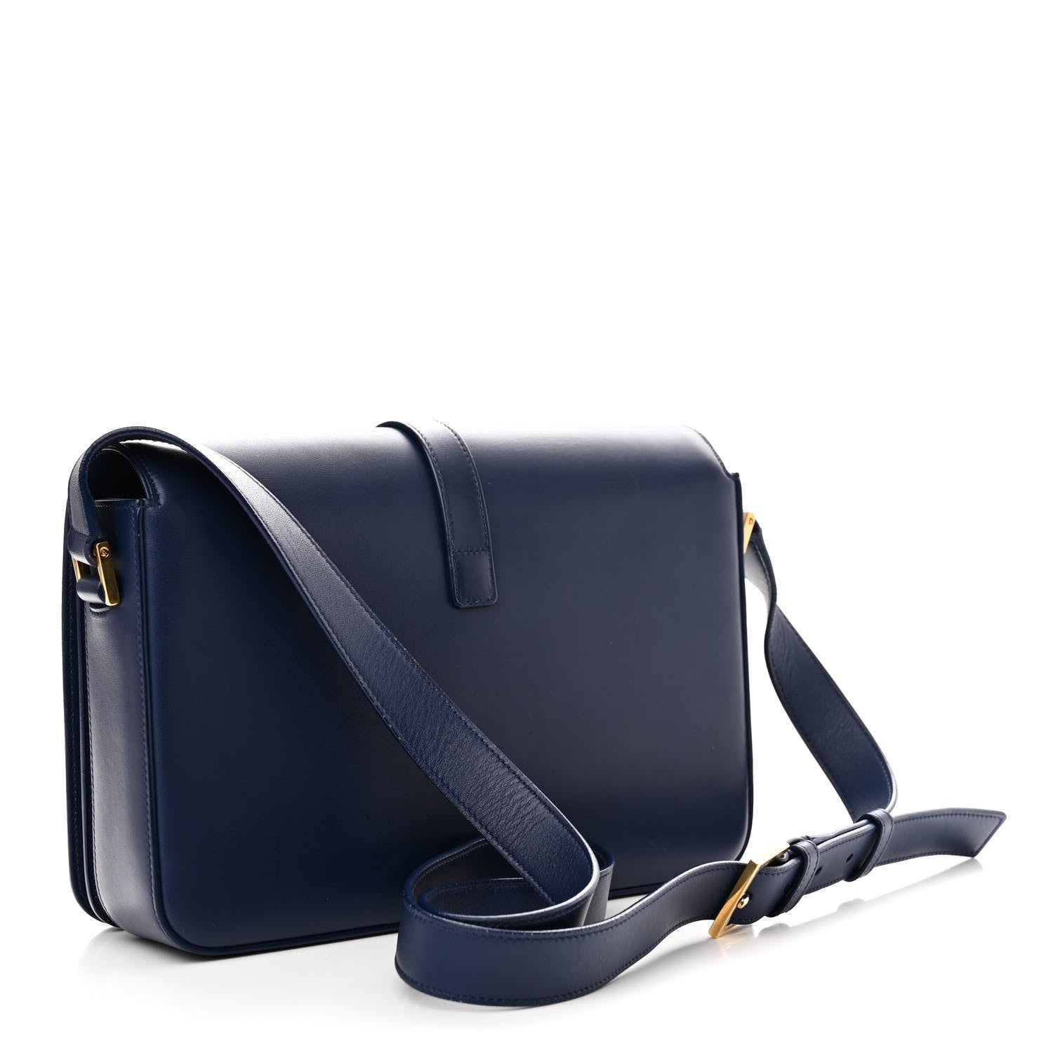 Saint Laurent Smooth Calfskin Medium Classic Monogram Universite Bag Deep Marine 3 of 16