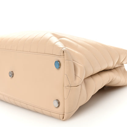 Saint Laurent Calfskin Y Quilted Monogram Large Loulou Shopper Nude Powder 11 of 14
