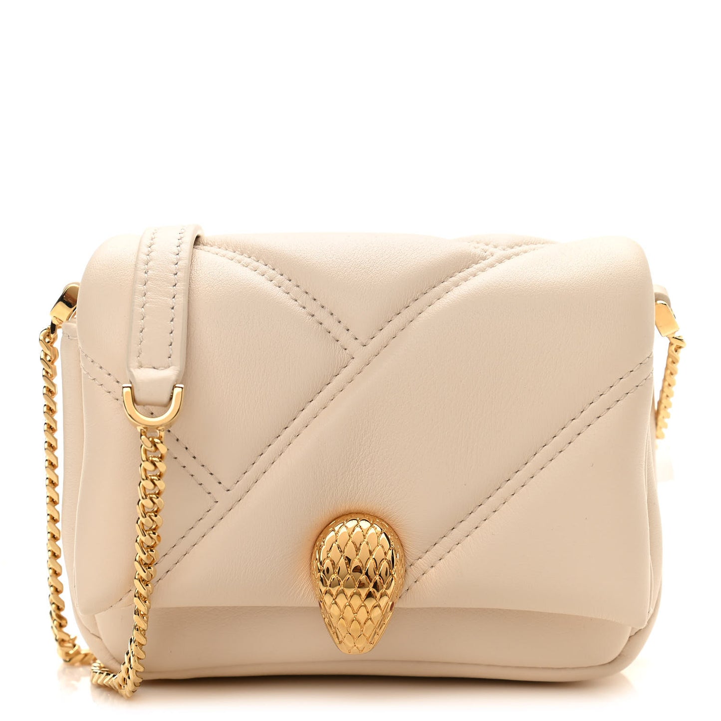 Calfskin Serpenti Cabochon Micro Bag Opal