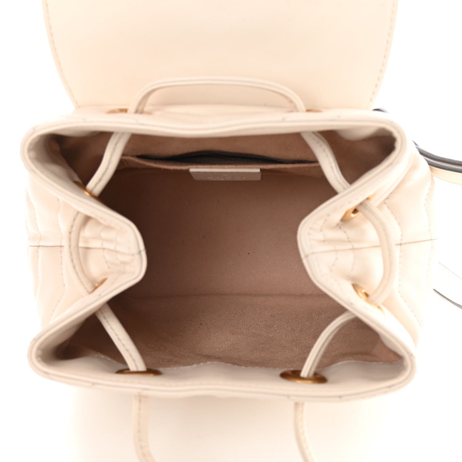 Gucci Calfskin Matelasse GG Marmont Flap Backpack White 5 of 11