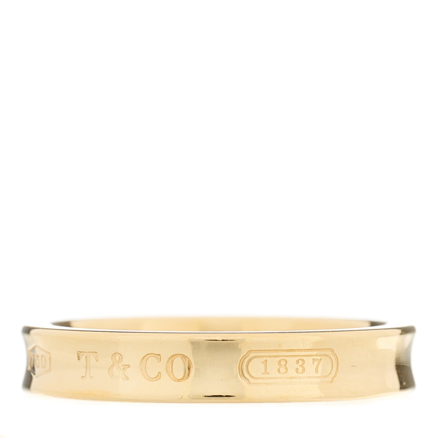 Tiffany 18K Yellow Gold Narrow 1837 Ring 58 8.5 4 of 7