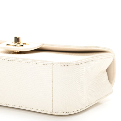 Chanel Lizard Mini Rectangular Flap White 9 of 10