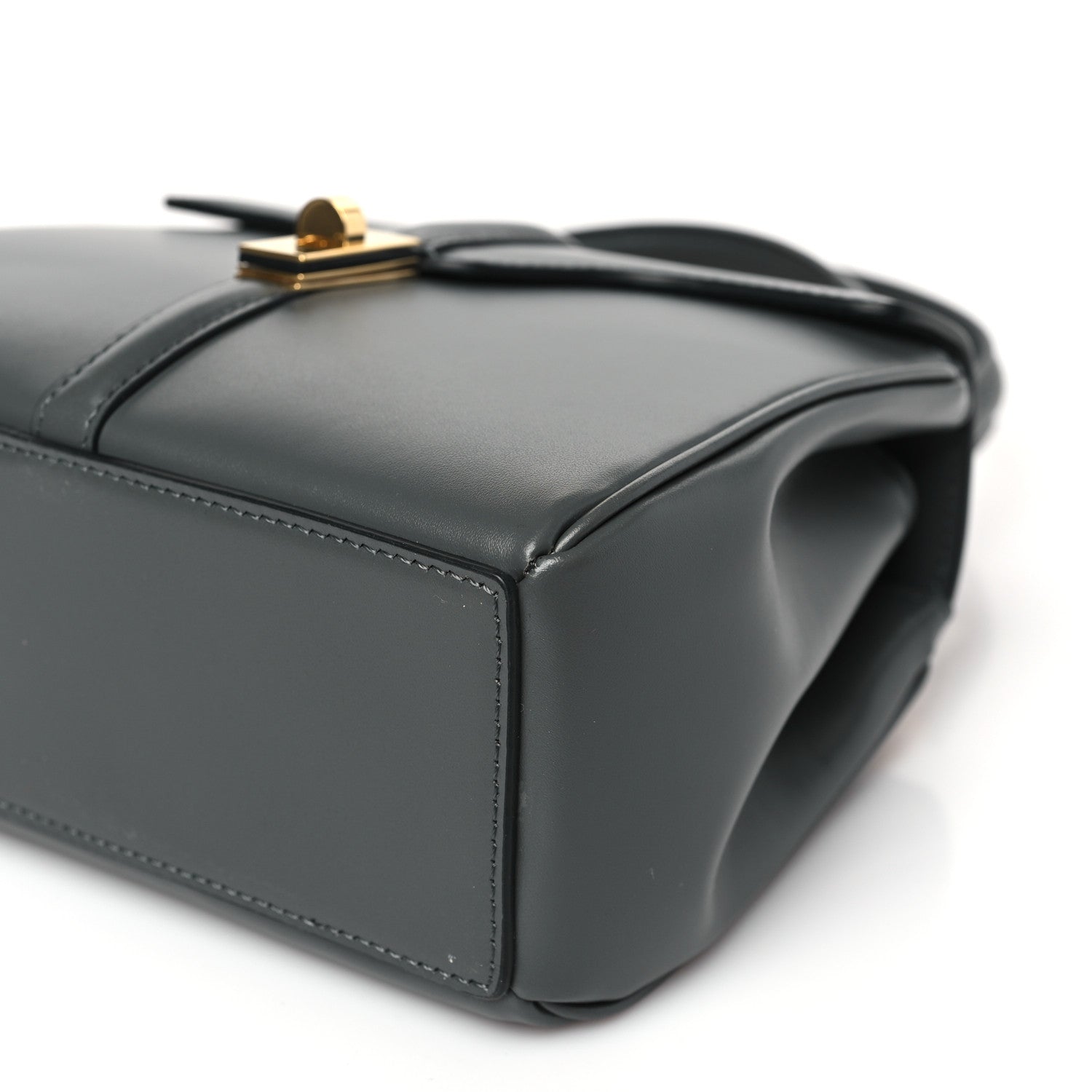 Celine Satinated Calfskin Mini 16 Top Handle Bag Grey 8 of 8
