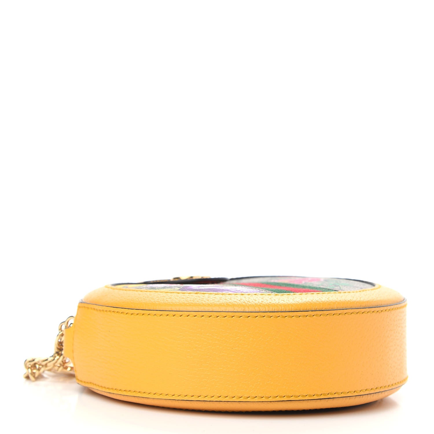 Gucci GG Supreme Monogram Flora Web Mini Ophidia Round Shoulder Bag Beige Multicolor Crop 4 of 9