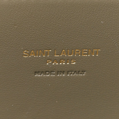 Saint Laurent Smooth Calfskin Suede Medium Reversible Monogram Kate Satchel Taupe 6 of 12