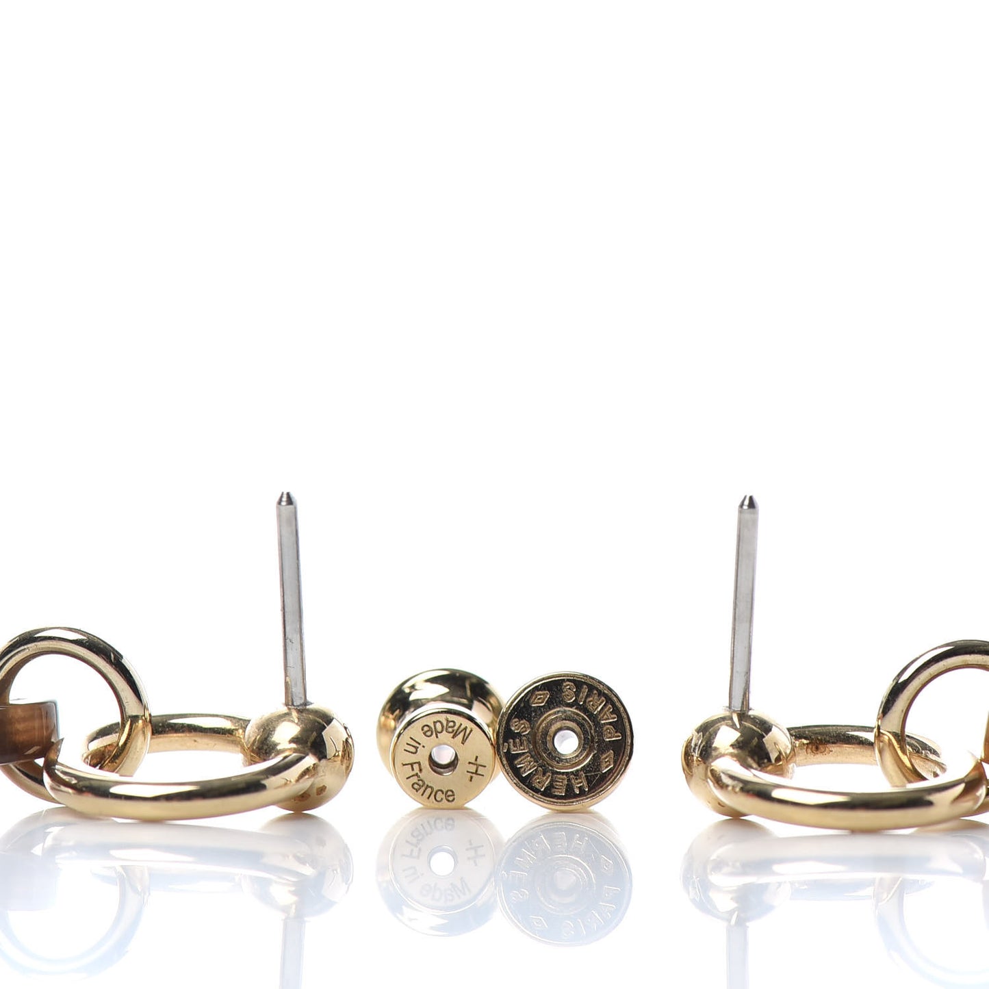 Permabrass Buffalo Horn Amulettes Equestre Earrings