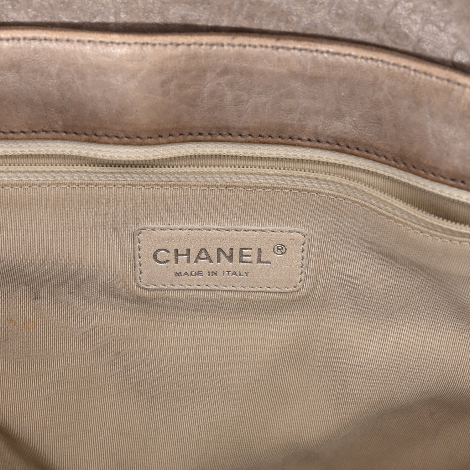 Chanel Washed Lambskin Quilted Chain Around Maxi Flap Taupe 6 of 10