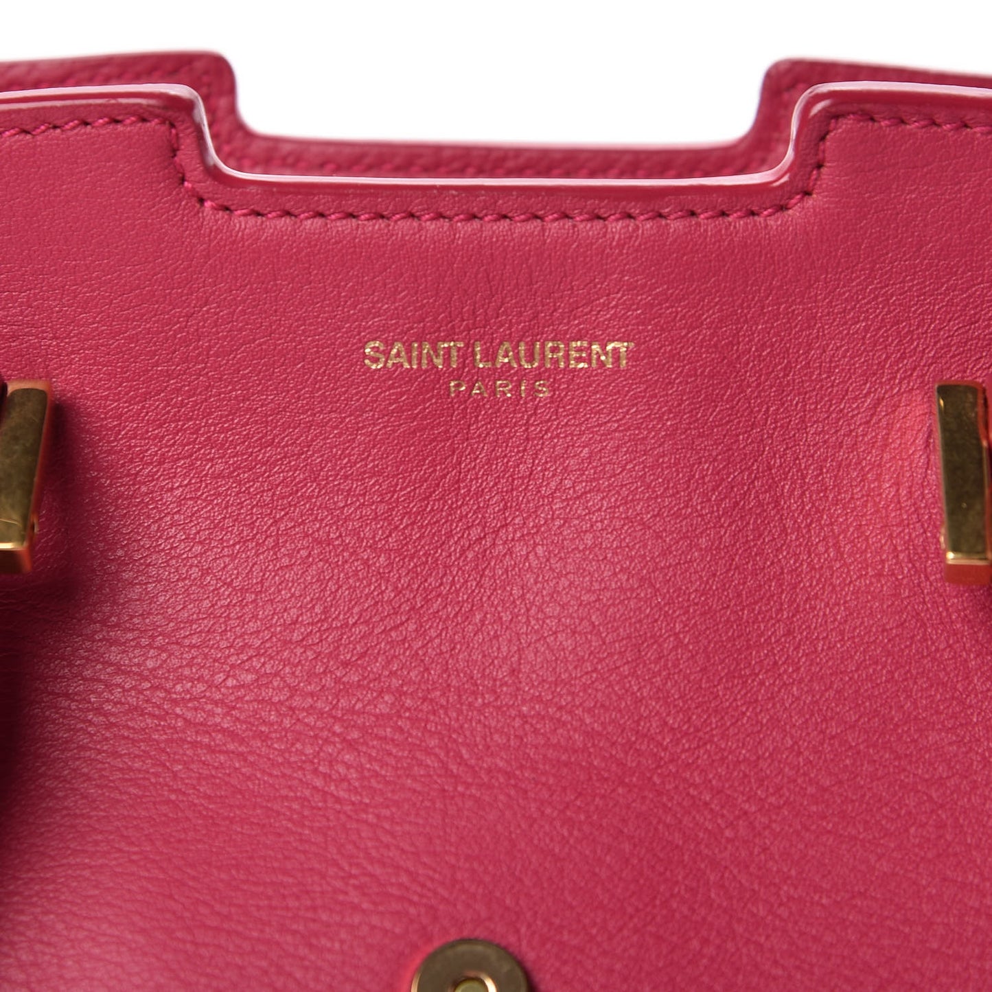 Calfskin Small Classic Y Cabas Fuchsia