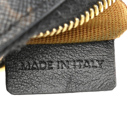 Celine Triomphe Canvas Coin and Card Pouch With Hook Black 6 of 9