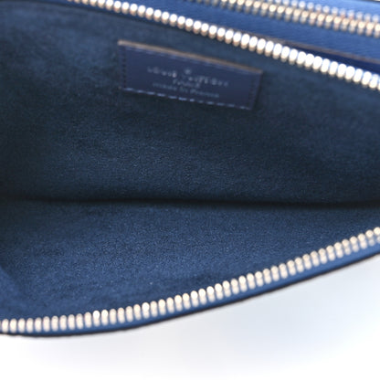Louis Vuitton Monogram Giant Escale Double Zip Pochette Blue 6 of 10
